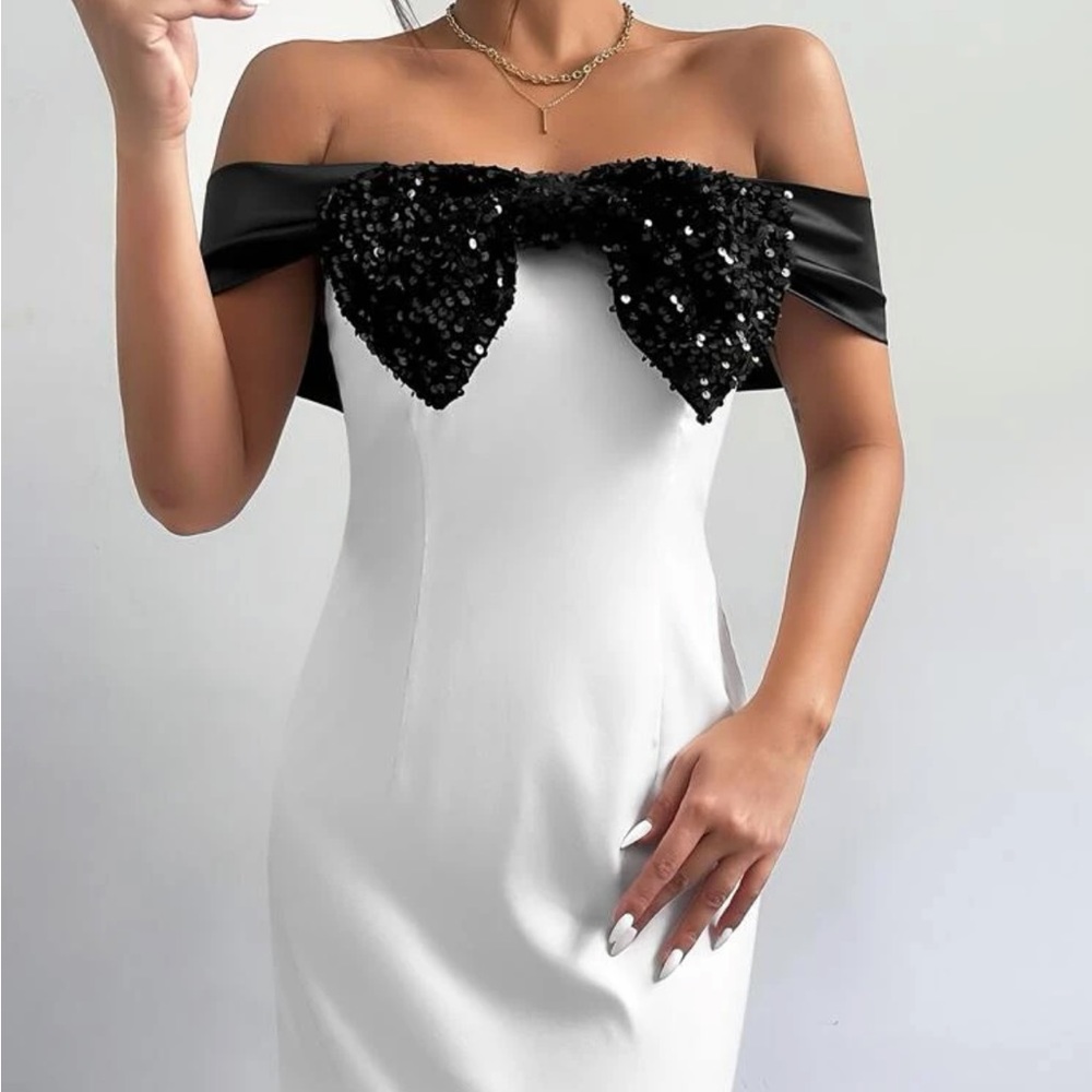 Black and white dress
